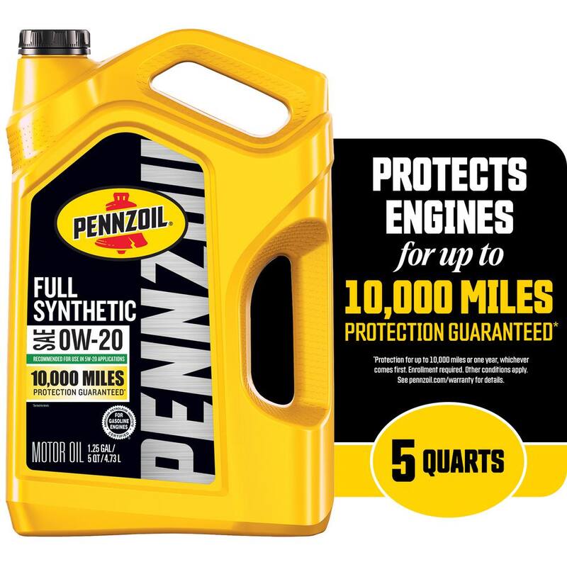 Pennzoil Full Synthetic SAE 0W 20 Motor Oil 5 qt. - 550058596