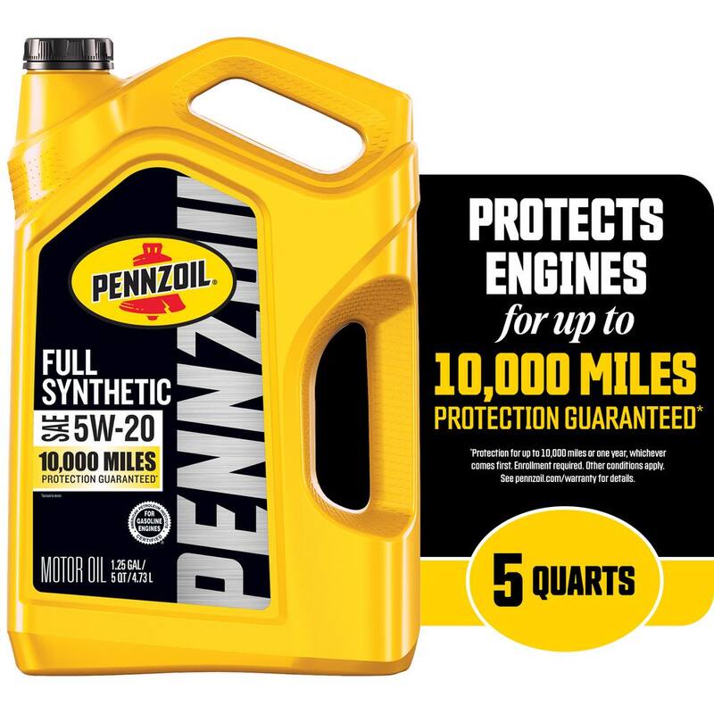 Pennzoil Full Synthetic SAE 5W 20 Motor Oil 5 qt. - 550058599