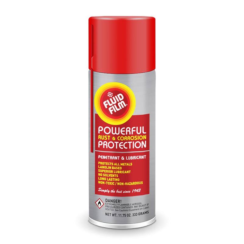FLUID FILM Long Lasting Rust and Corrosion Protectant, Lubricant and Penetrant - Solvent Free/Non-Toxic/Non-Hazardous Lanolin Based - AS11