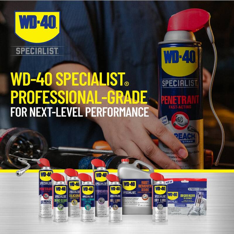 WD-40 SPECIALIST 13.5 oz. Penetrant with EZ-Reach, Fast-Acting Formula with Flexible Straw Spray - 30048
