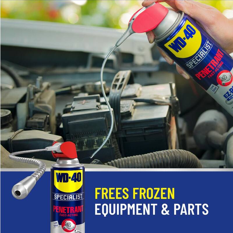 WD-40 SPECIALIST 13.5 oz. Penetrant with EZ-Reach, Fast-Acting Formula with Flexible Straw Spray - 30048