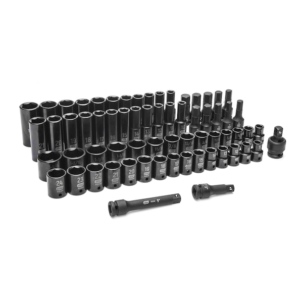 Gearwrench Metric Master Impact Skt 65 Pc, 1/2in Dr - 89095