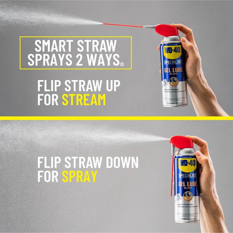 WD-40 SPECIALIST 10 oz. Gel Lube, No-Drip Formula with Smart Straw Spray - 300100HO