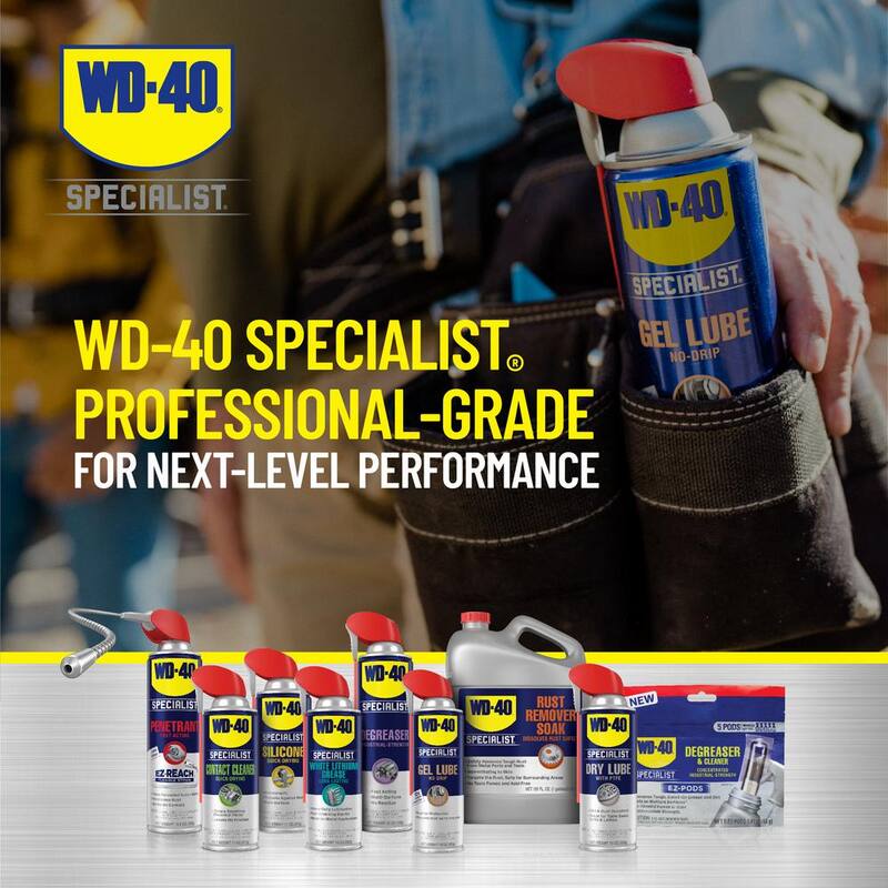 WD-40 SPECIALIST 10 oz. Gel Lube, No-Drip Formula with Smart Straw Spray - 300100HO