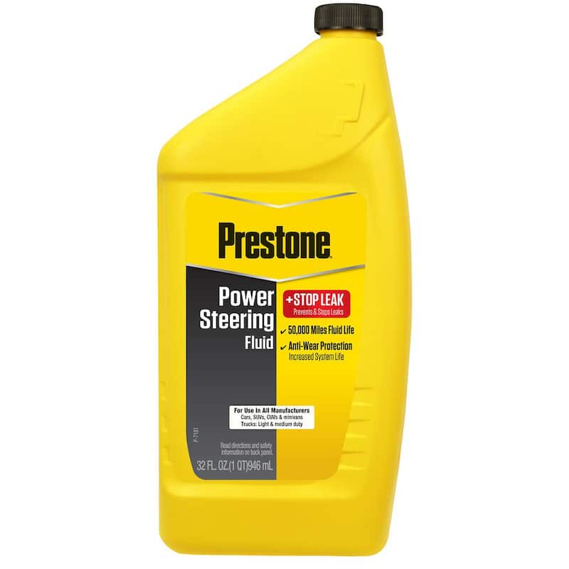 Prestone Power Steering Fluid plus Stop Leak - 32 fl. oz. - Anti-wear, 50,000 Mile - AS263Y