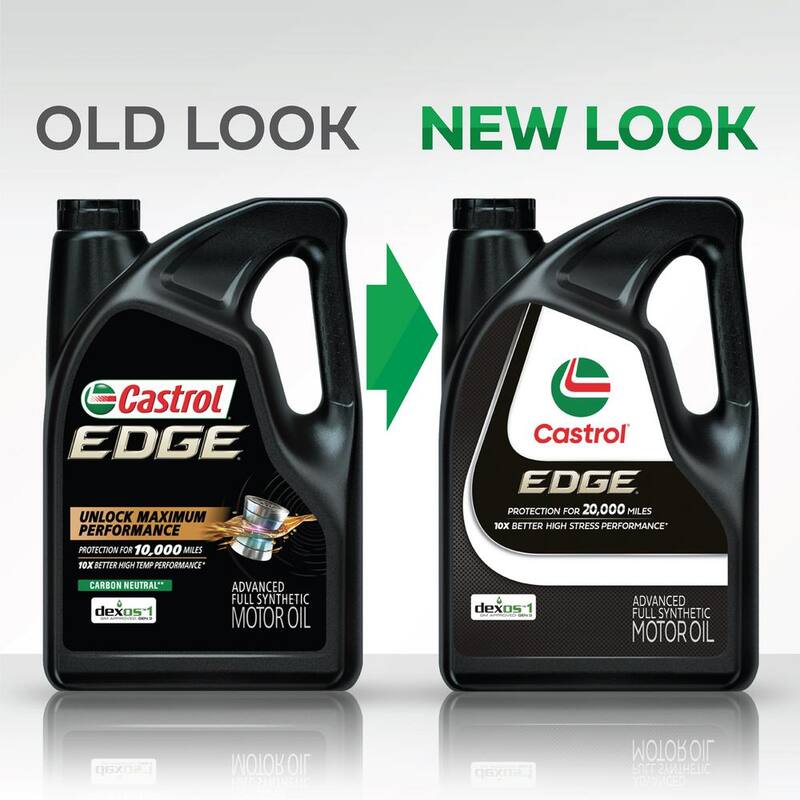 CASTROL EDGE 0W-20 Advanced Full Synthetic Motor Oil, 5 qt. - 1597B2