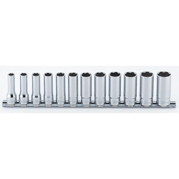 Ko-Ken Socket set 8mm-19mm Surface 300mm 12 pieces 3/8 Sq. Drive - RS3310M/12