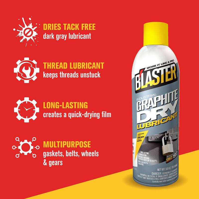 Blaster 5.5 oz. Industrial Graphite Dry Lubricant Spray - 8-GS