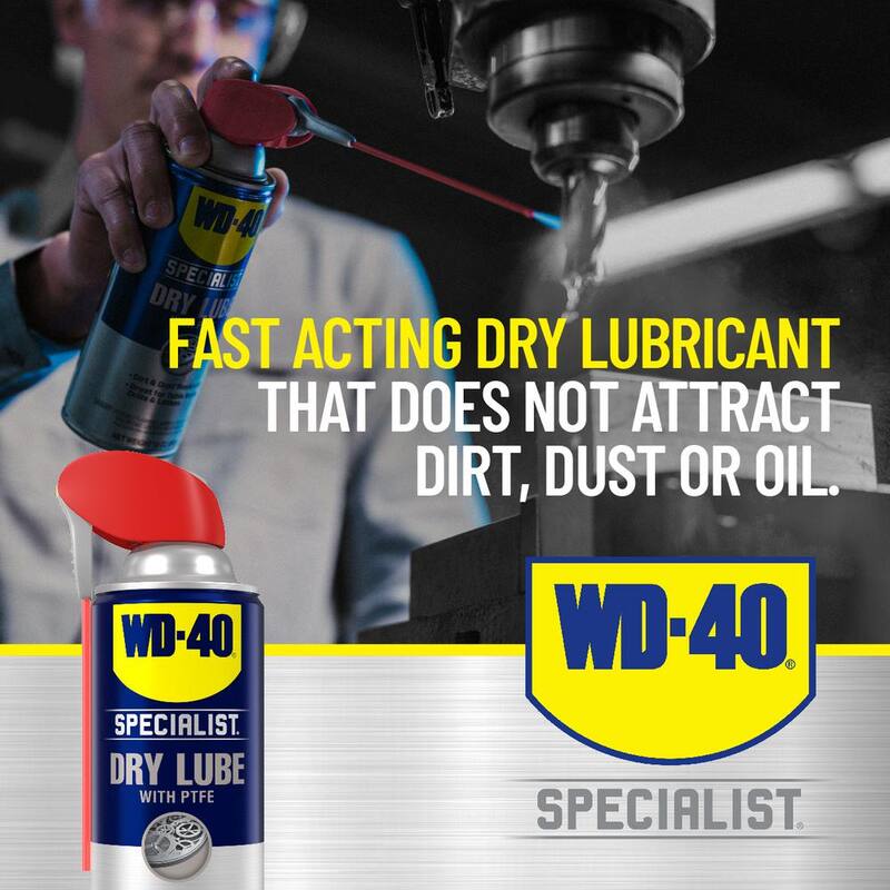 WD-40 SPECIALIST 10 oz. Dry Lube with PTFE, Lubricant with Smart Straw Spray - 300059