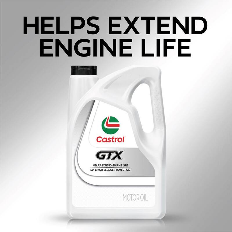 CASTROL GTX 10W-40 Conventional Motor Oil, 5 qt. - 15982E