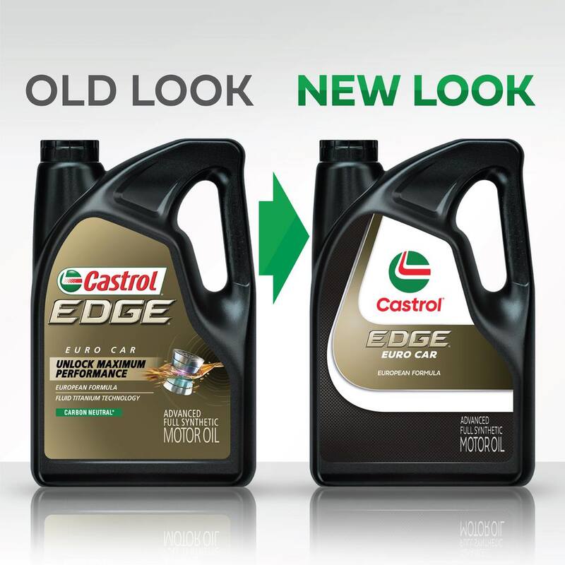 CASTROL EDGE Euro 5W-40 A3/B4 Advanced Full Synthetic Motor Oil, 5 Qt. - 15D934