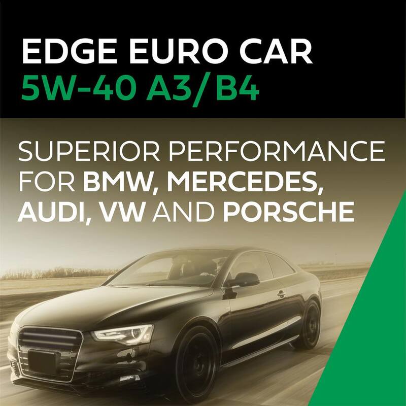 CASTROL EDGE Euro 5W-40 A3/B4 Advanced Full Synthetic Motor Oil, 5 Qt. - 15D934