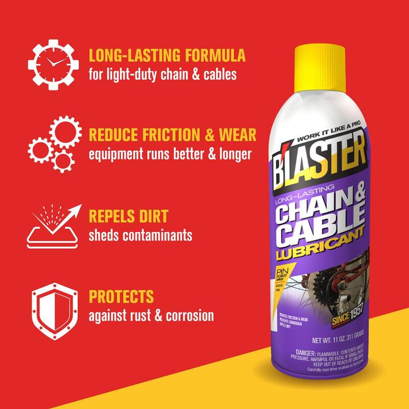 Blaster 11 oz. Long-Lasting Chain and Cable Lubricant Spray - 16-CCL