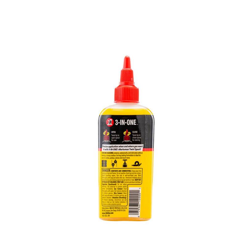 3-IN-ONE 4 oz. All-Temp Silicone Drip Oil, Long-Lasting Lubricant - 120008