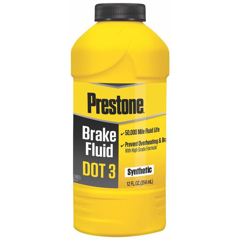 Prestone DOT 3-Brake Fluid - 12 fl. oz. - Synthetic, High Grade, 50,000 Mile - AS400Y-6