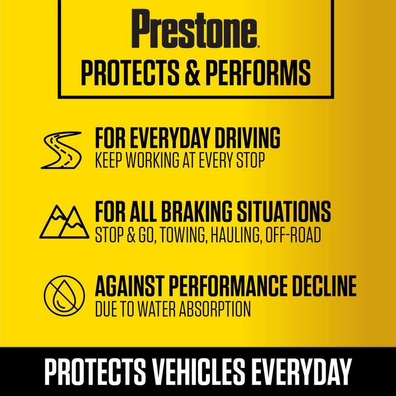 Prestone DOT 3-Brake Fluid - 12 fl. oz. - Synthetic, High Grade, 50,000 Mile - AS400Y-6