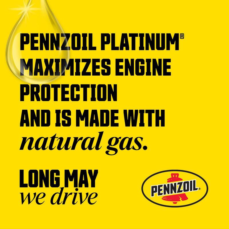 Pennzoil Platinum High Mileage SAE 10W-30 Full Synthetic Motor Oil 5 Qt. - 550045274