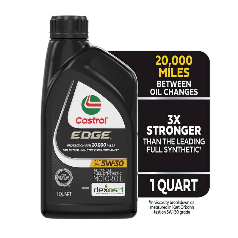 CASTROL EDGE 5W-30 Advanced Full Synthetic Motor Oil, 1 qt. - 15D3BC