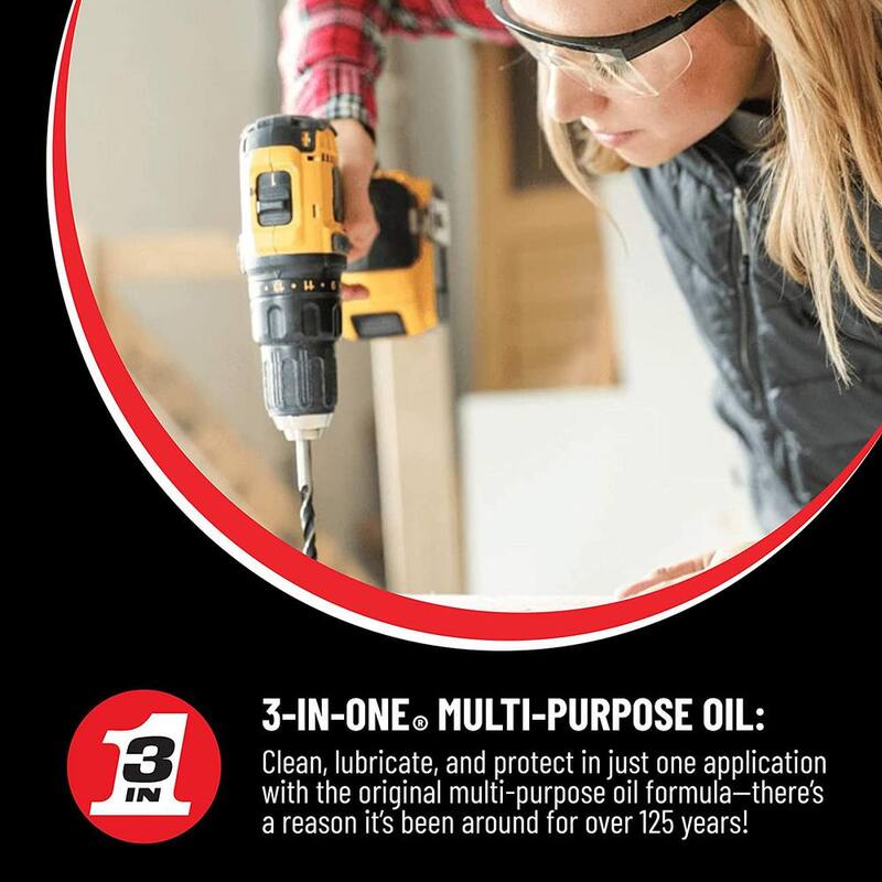 3-IN-ONE 3 oz. Multi-Purpose Oil, Long-Lasting Lubricant - 100353
