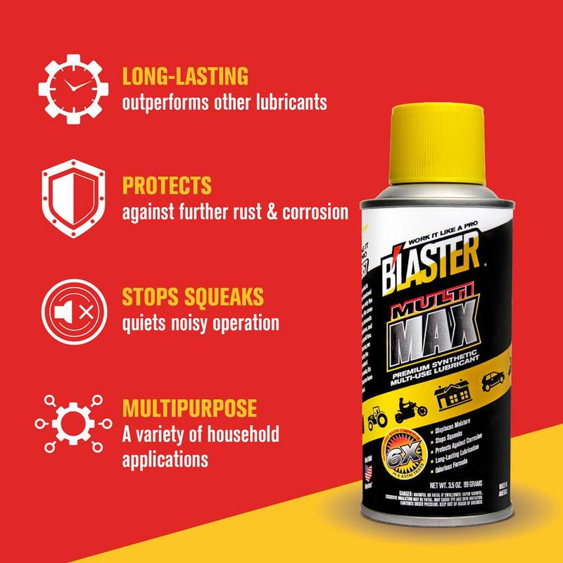 Blaster 3.5 oz. Multi-Max Premium Synthetic Multi-Use Lubricant Spray - MM-TS-B