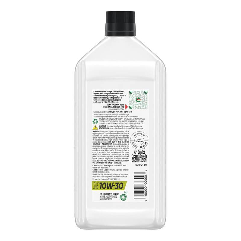 CASTROL GTX 10W-30 Conventional Motor Oil, 1-qt. - 15B400