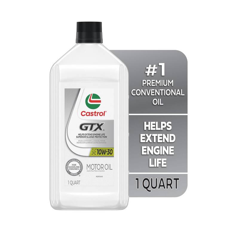 CASTROL GTX 10W-30 Conventional Motor Oil, 1-qt. - 15B400