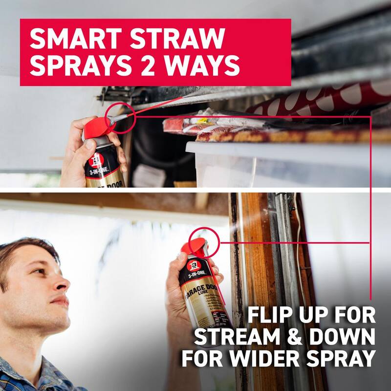 3-IN-ONE 11 oz. Garage Door Lube with Smart Straw Spray (6-Pack) - 611871