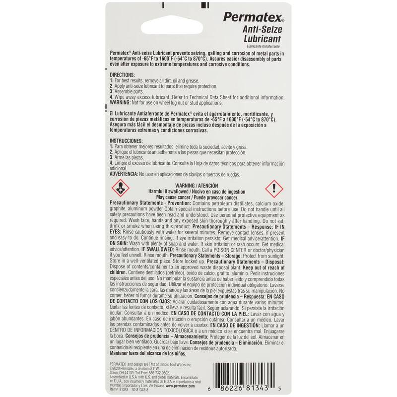 Permatex 1.0 fl. oz. Aluminum Anti-Seize Lubricant - 81343