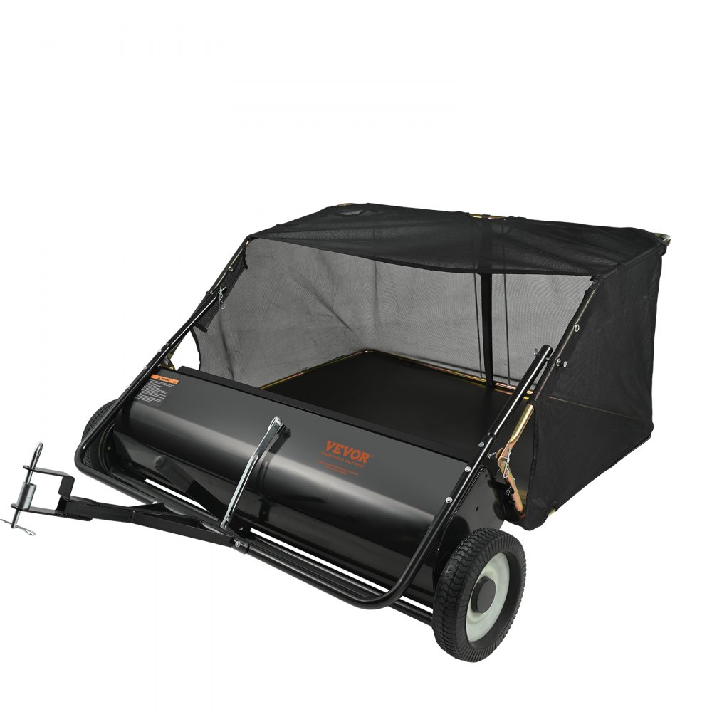 Lawn Sweeper Tow Behind Leaf Yard Collector 42.5" 25 Cu. Ft. Adjustable - TCSCPQSQHS25IAGZQV0