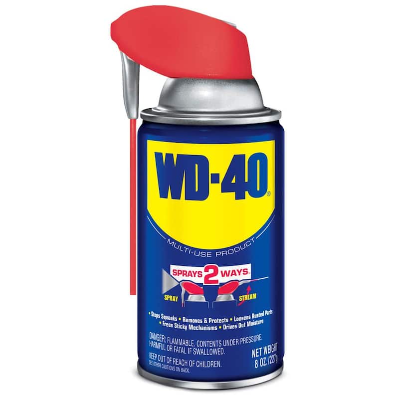WD-40 8 oz. Original WD-40 Formula, Multi-Purpose Lubricant Spray with Smart Straw (6-Pack) - 611772