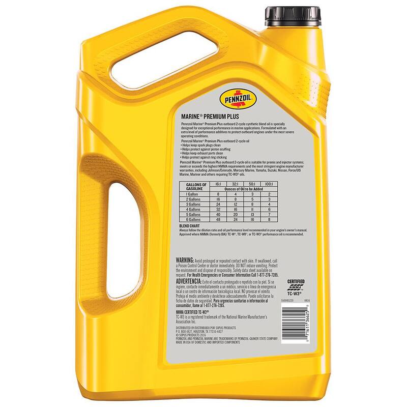 Pennzoil Marine Premium Plus 2-Cycle Synthetic Blend Oil 1 Gal. - 550045220