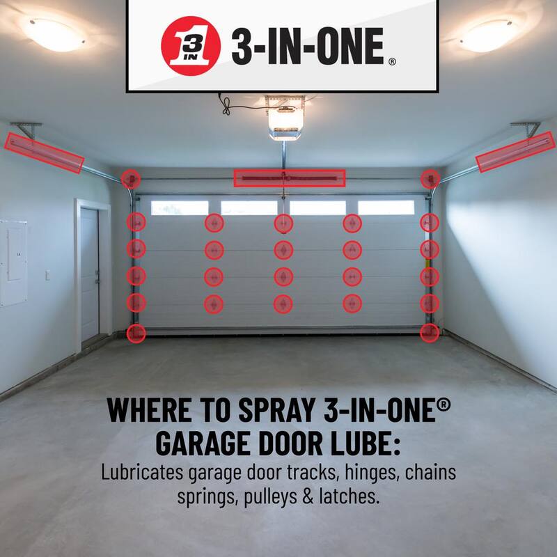 3-IN-ONE 11 oz. Garage Door Lube with Smart Straw Spray (2-Pack) - 611857
