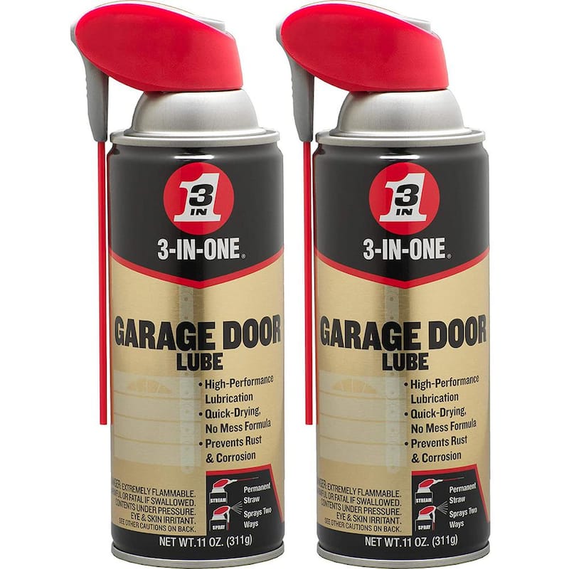 3-IN-ONE 11 oz. Garage Door Lube with Smart Straw Spray (2-Pack) - 611857