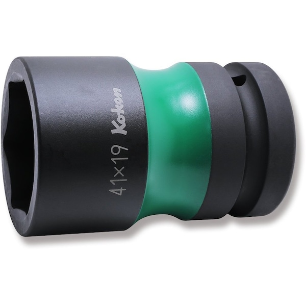 Ko-Ken Rear Wheel Nut Socket 41 x 19mm Hex x Square 87mm Color coded 1 Sq. Drive - PW8P-41X19