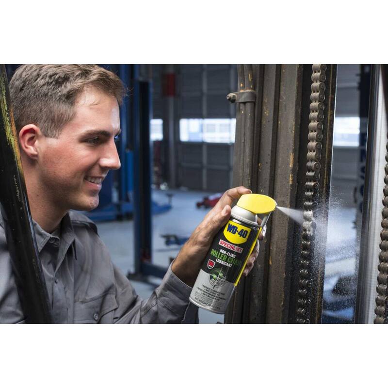 WD-40 SPECIALIST 10 oz. Roller Chain Lube, Non-Fling Lubricant with Smart Straw Spray - 30049
