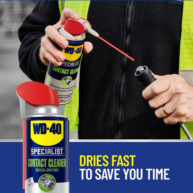 WD-40 SPECIALIST 11 oz. Contact Cleaner, Quick-Drying Electric Equipment Cleaner with Smart Straw (2-Pack) - 611918