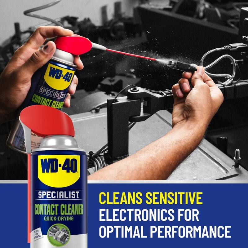 WD-40 SPECIALIST 11 oz. Contact Cleaner, Quick-Drying Electric Equipment Cleaner with Smart Straw (2-Pack) - 611918