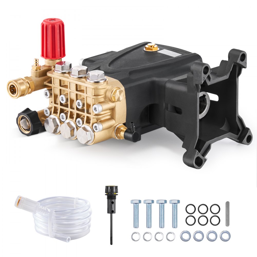 Pressure Washer Pump 1 in Shaft Horizontal Triplex Plunger 4000 PSI 4.0GPM - HZQZB4GPM1INPDKZMV0
