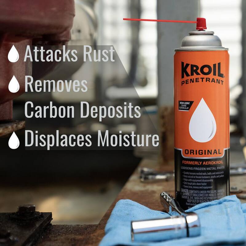 KROIL Penetrating Oil Liquid, Industrial-Grade Penetrant, Multi-Purpose Oil, Liquid, NSF H2,50-State VOC Compliant - KL011