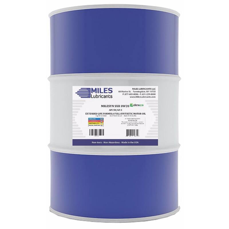 Miles Lubricants Milesyn SXR 0W20 API GF-5/SN, Dexos1, 55 Gal. Full Synthetic Motor Oil Drum - MSF100501