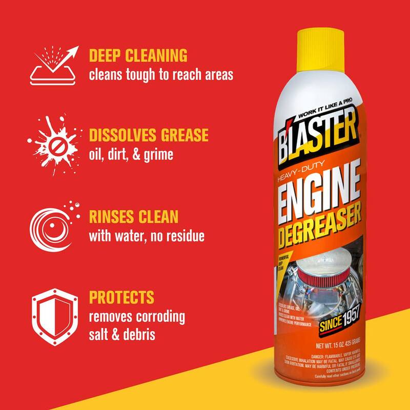Blaster 15 oz. Heavy-Duty Engine Degreaser and Cleaner Spray (Pack of 6) - 20-ED