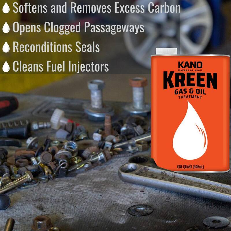 KROIL Gas and Oil Treatment, All-In-One, Engine Additive, Gas or Diesel Engines, Industrial Grade, 50-State VOC Compliant - KR011