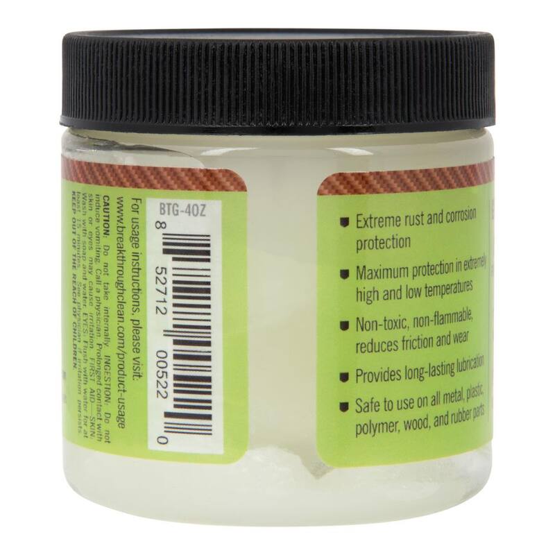B BREAKTHROUGH CLEAN TECHNOLOGIES BCT Battle Born Grease w/PTFE, 4 oz. Jar, Clear - BTG-4OZ
