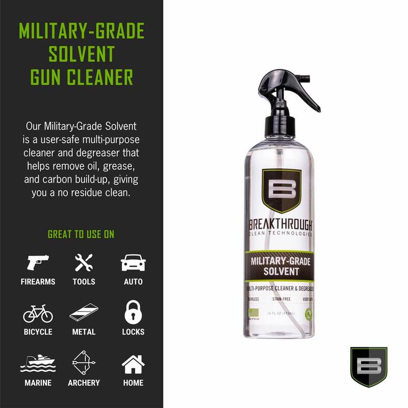 B BREAKTHROUGH CLEAN TECHNOLOGIES 16 oz. Military-Grade Solvent Bottle Clear - BTS-16OZ