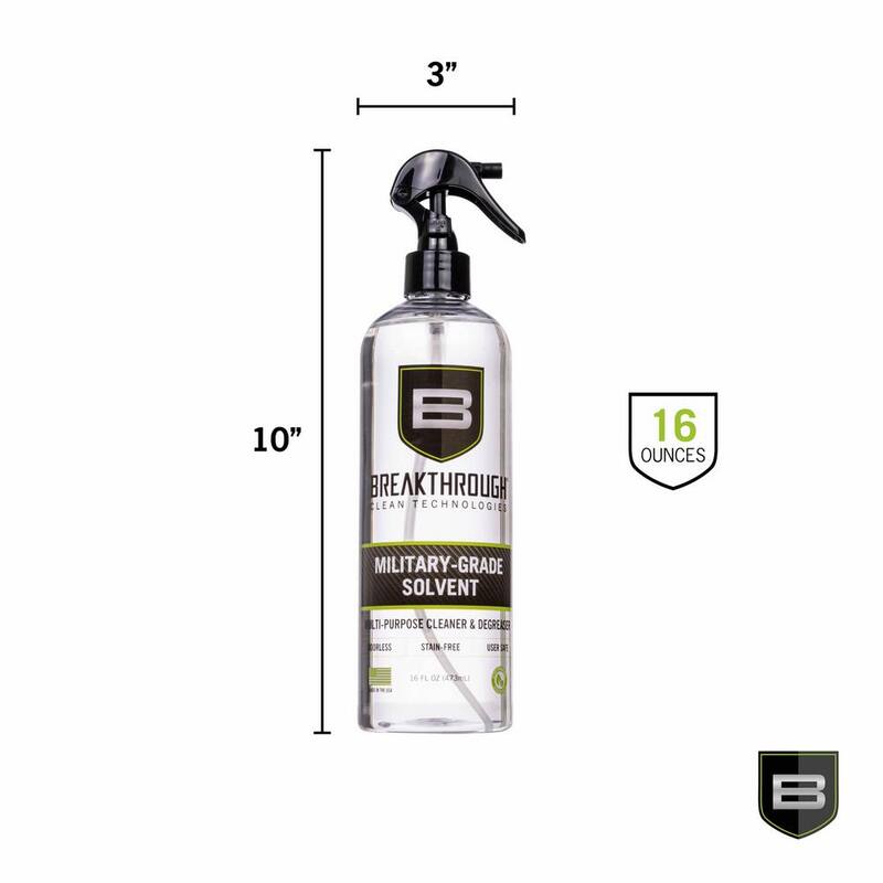 B BREAKTHROUGH CLEAN TECHNOLOGIES 16 oz. Military-Grade Solvent Bottle Clear - BTS-16OZ