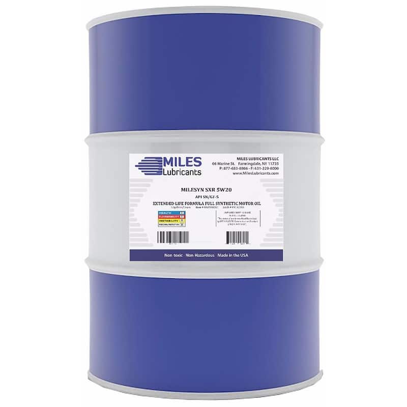 Miles Lubricants Milesyn SXR 5W20 API GF-5/SN 55 Gal. Full Synthetic Motor Oil Drum - MSF100201