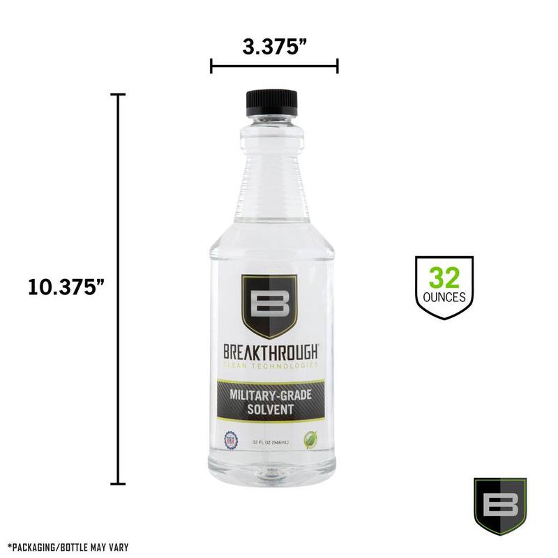 B BREAKTHROUGH CLEAN TECHNOLOGIES 32 oz. BCT Military-Grade Solvent Bottle Clear - BTS-32OZ