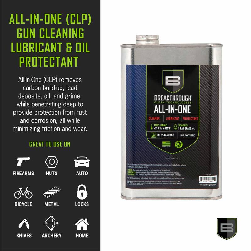 B BREAKTHROUGH CLEAN TECHNOLOGIES 32 oz. BCT Battle Born Bio-Synthetic All-In-One (CLP) Cleaner Lubricant and Protectant Can - BB-AIO-32OZ