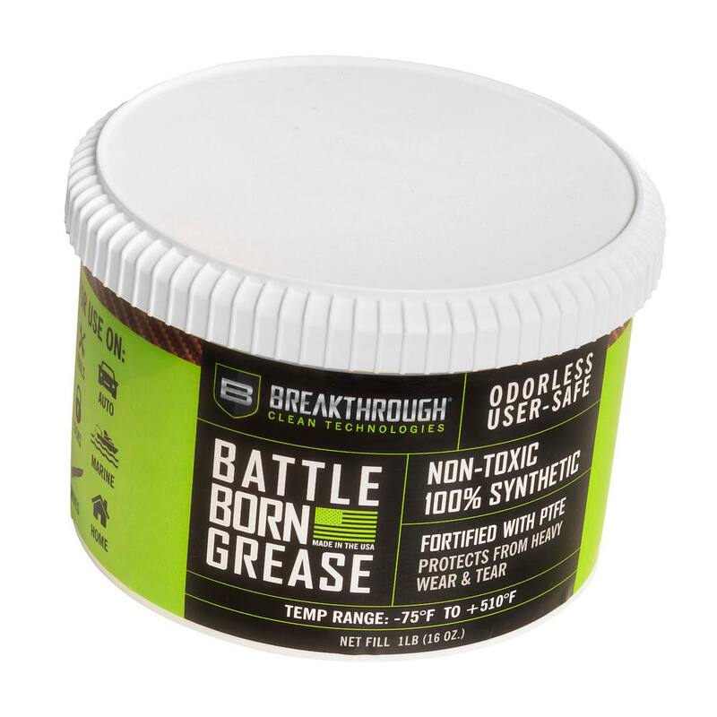 B BREAKTHROUGH CLEAN TECHNOLOGIES 1 lbs. BCT Battle Born Grease with PTFE Tub Clear - BTG-1LB