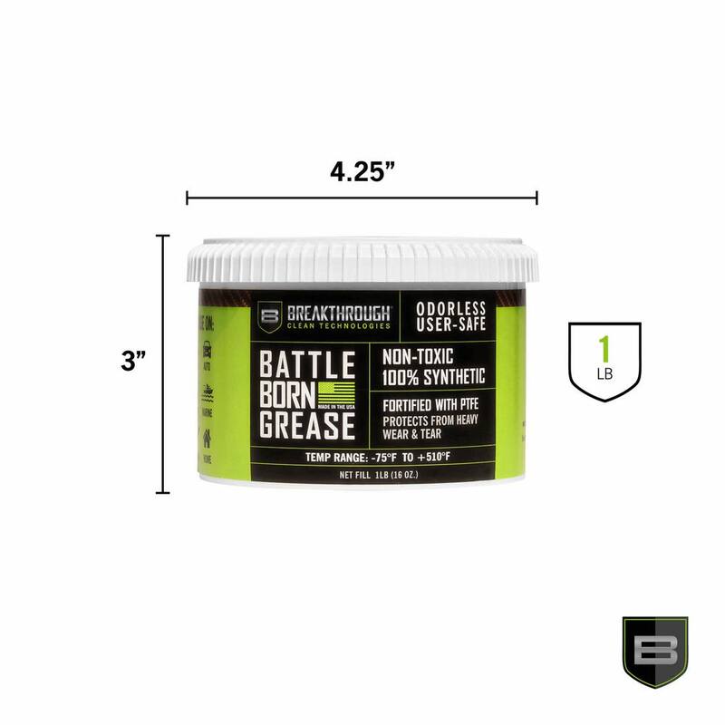 B BREAKTHROUGH CLEAN TECHNOLOGIES 1 lbs. BCT Battle Born Grease with PTFE Tub Clear - BTG-1LB